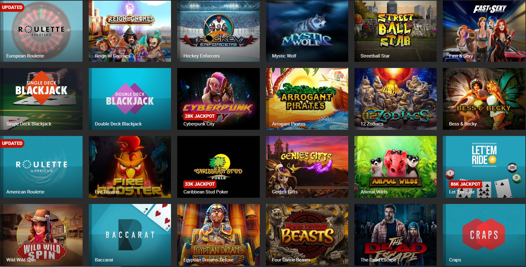 Bodog Casino Games